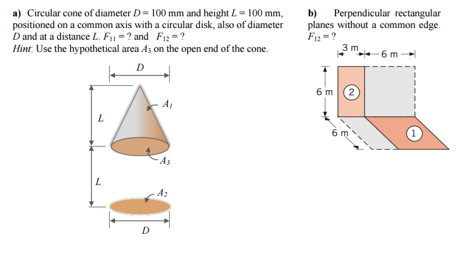 Solved a) Circular cone of diameter D-100 mm and height L | Chegg.com