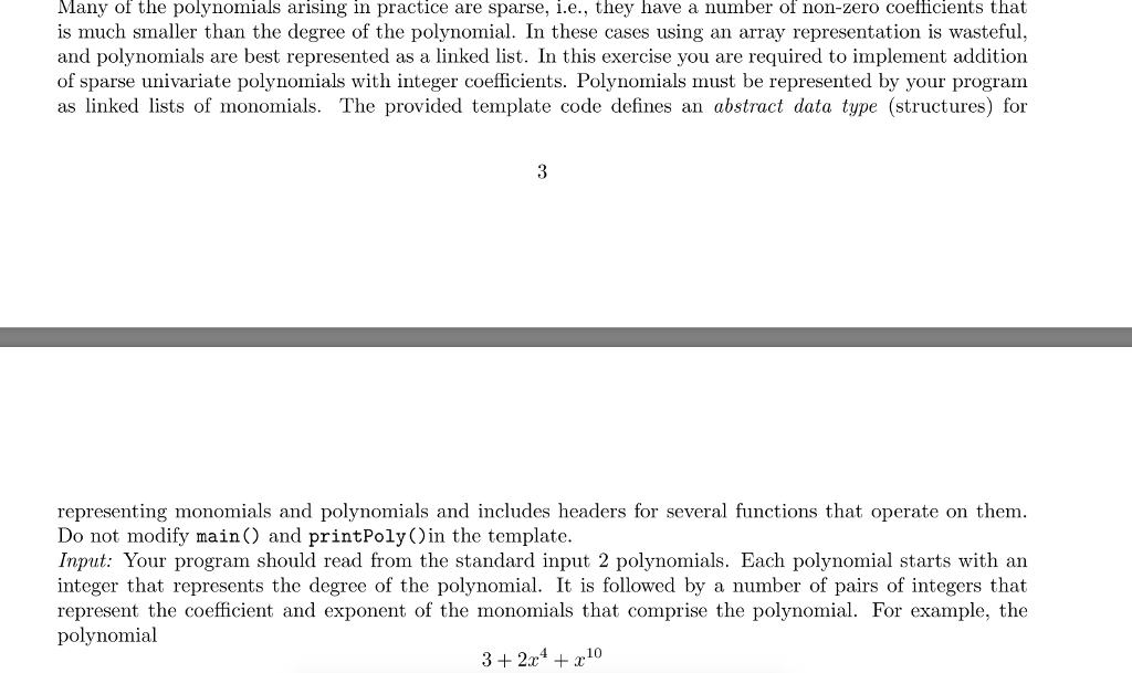 Solved Many of the polynomials arising in practice are | Chegg.com