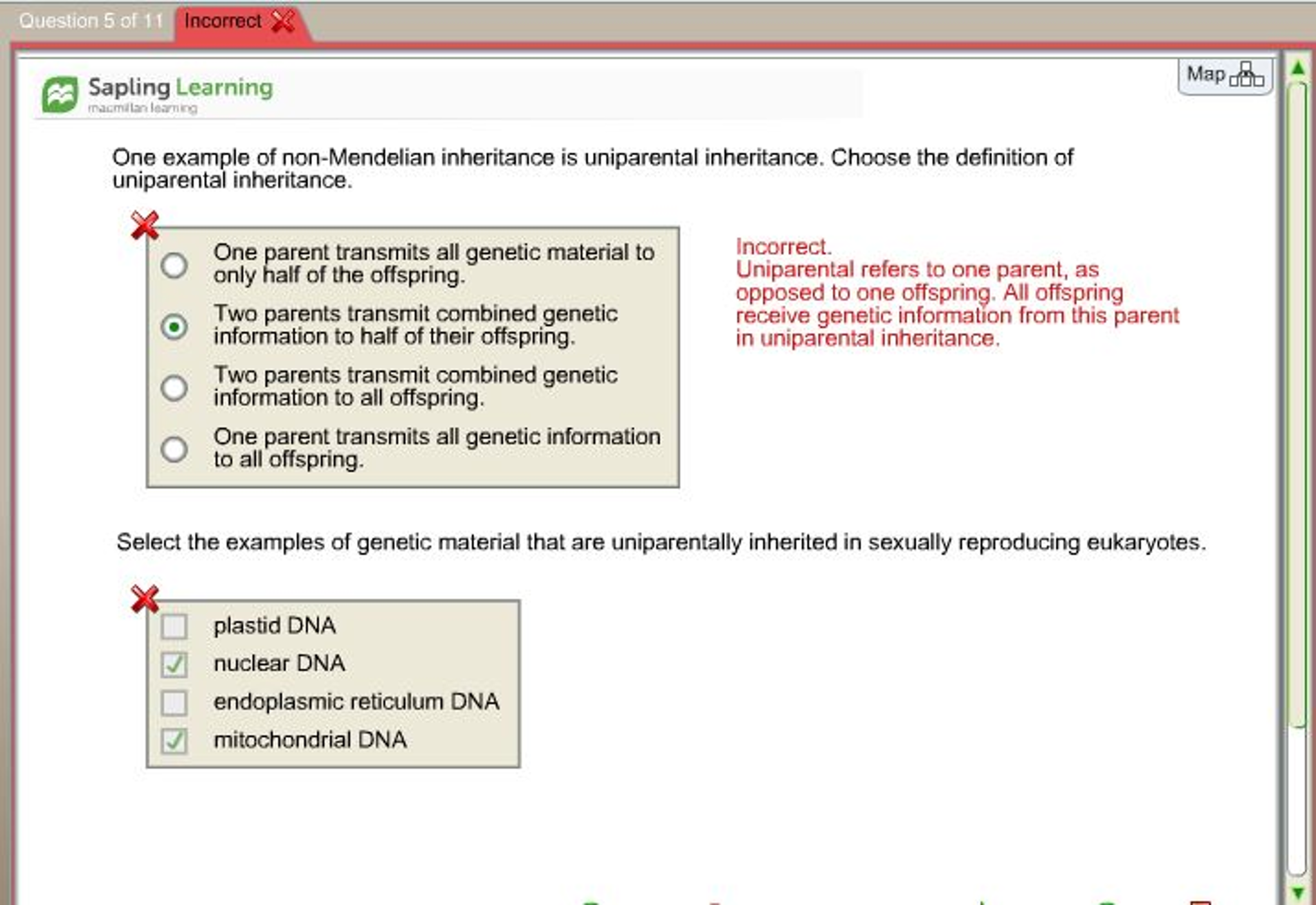 solved-one-example-of-non-mendelian-inheritance-is-chegg