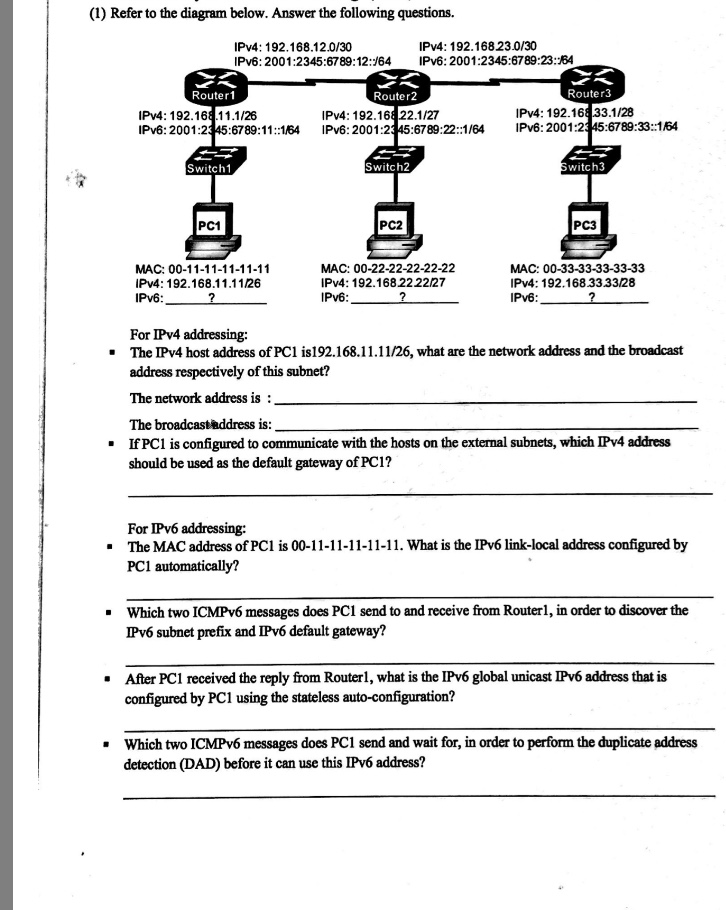 Solved (1) Refer to the diagram below. Answer the following | Chegg.com