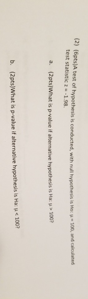 alternative hypothesis test p value