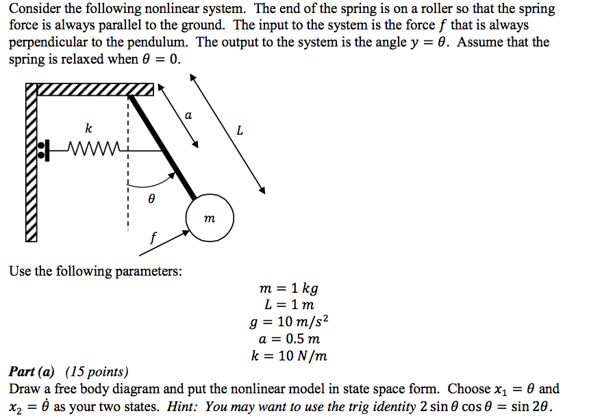 Consider The Following Nonlinear System. The End Of 