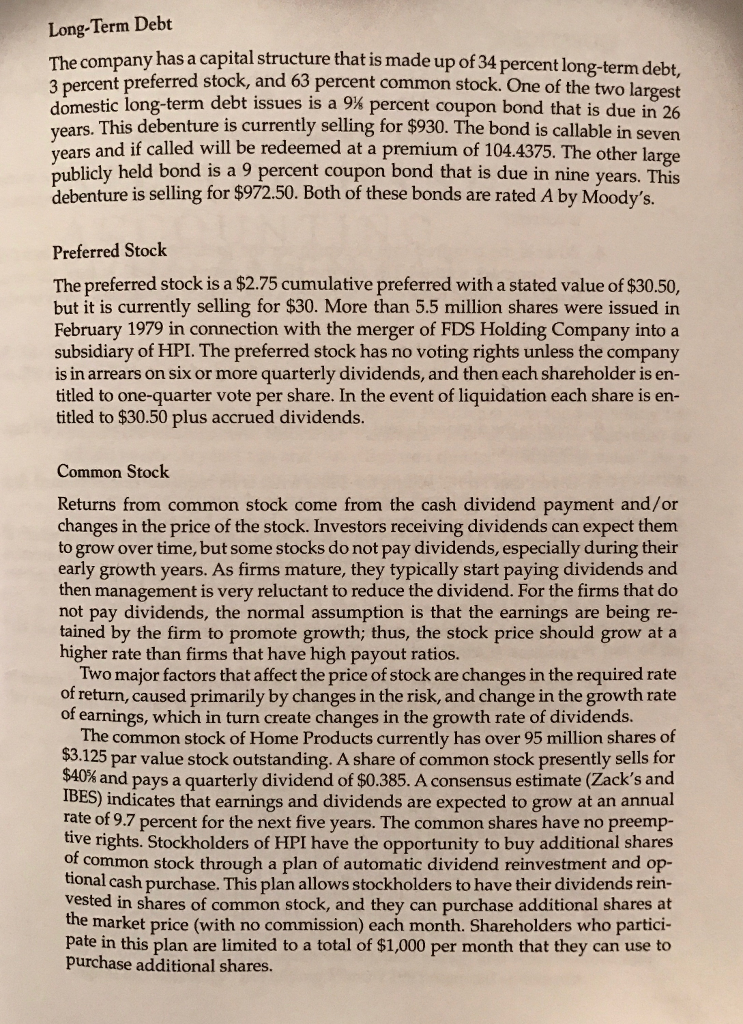 In All Textbooks, The Valuation Of Stocks And Bonds | Chegg.com