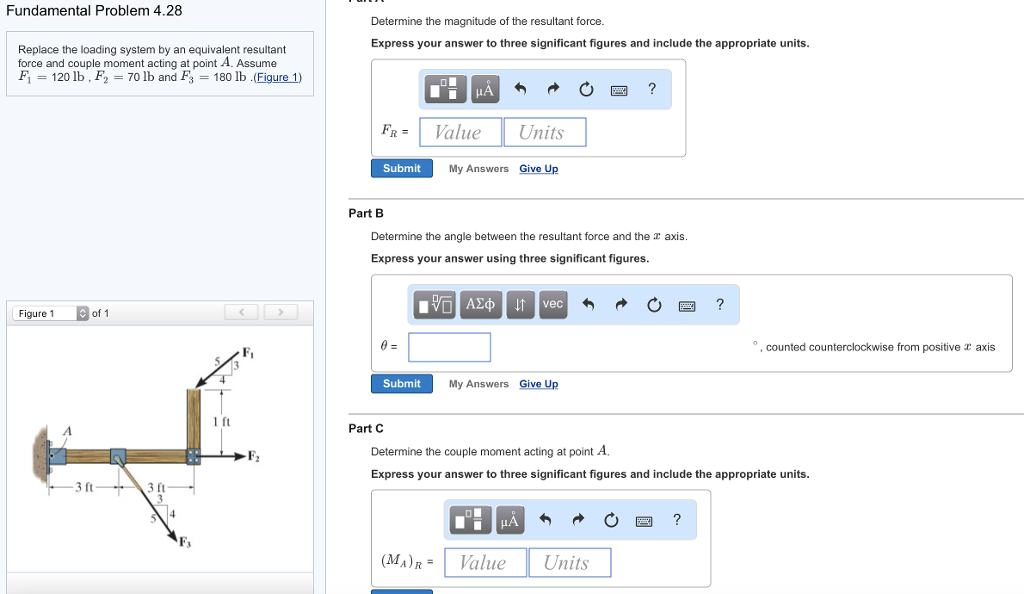 Solved Fundamental Problem 4.28 Determine the magnitude of | Chegg.com