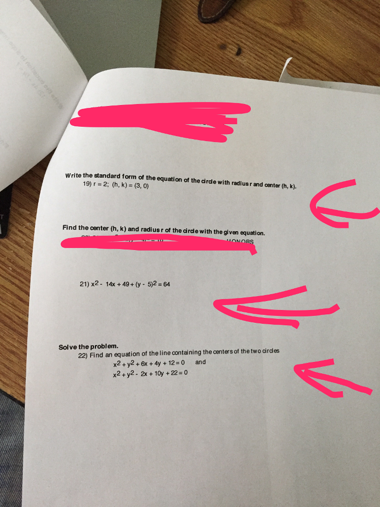 Solved Write the standard form of the equation of the circle | Chegg.com