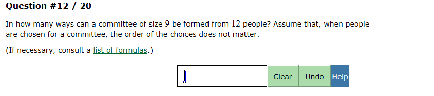 Solved Question #12 / 20 In how many ways can a committee of | Chegg.com