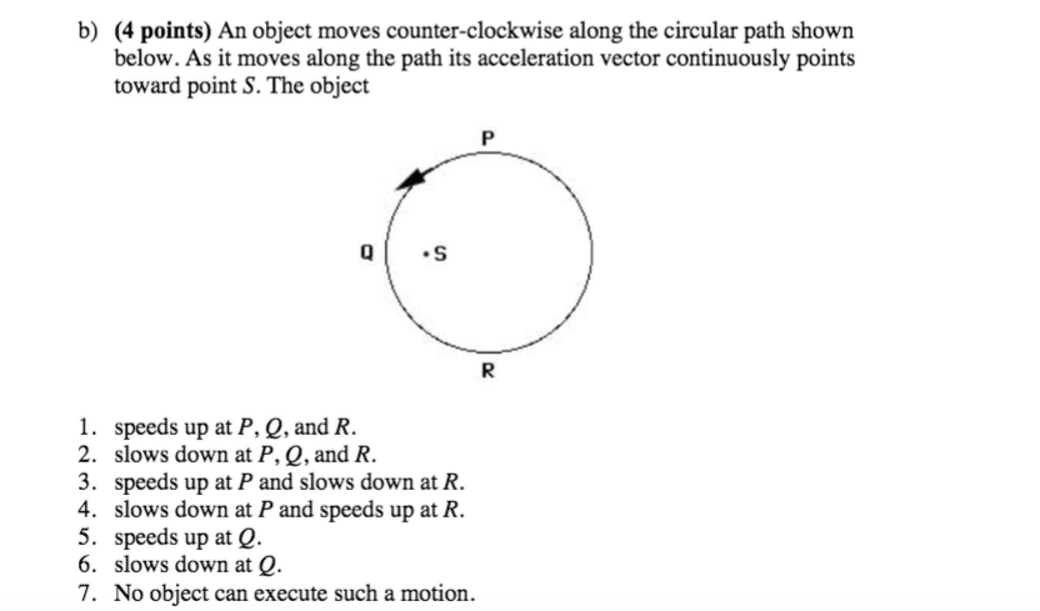 Solved An Object Moves Counter-clockwise Along The Circular | Chegg.com