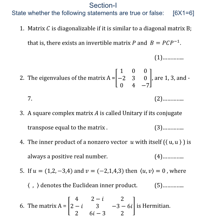 Solved State whether the following statements are true or | Chegg.com