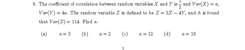Solved 9, The coefficient of correlation between random | Chegg.com