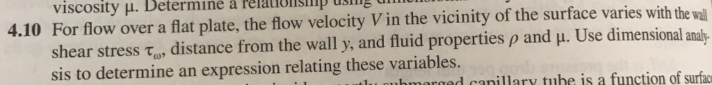Solved For flow over a flat plate, the flow velocity V in | Chegg.com