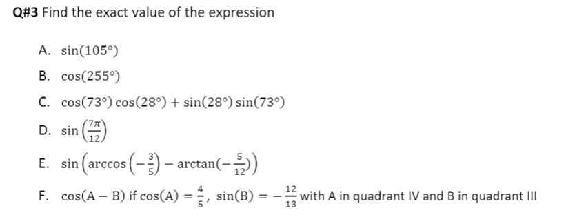 solved-find-the-exact-value-of-the-expression-sin-105-chegg