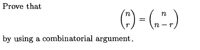 Solved Prove That By Using A Combinatorial Argument | Chegg.com