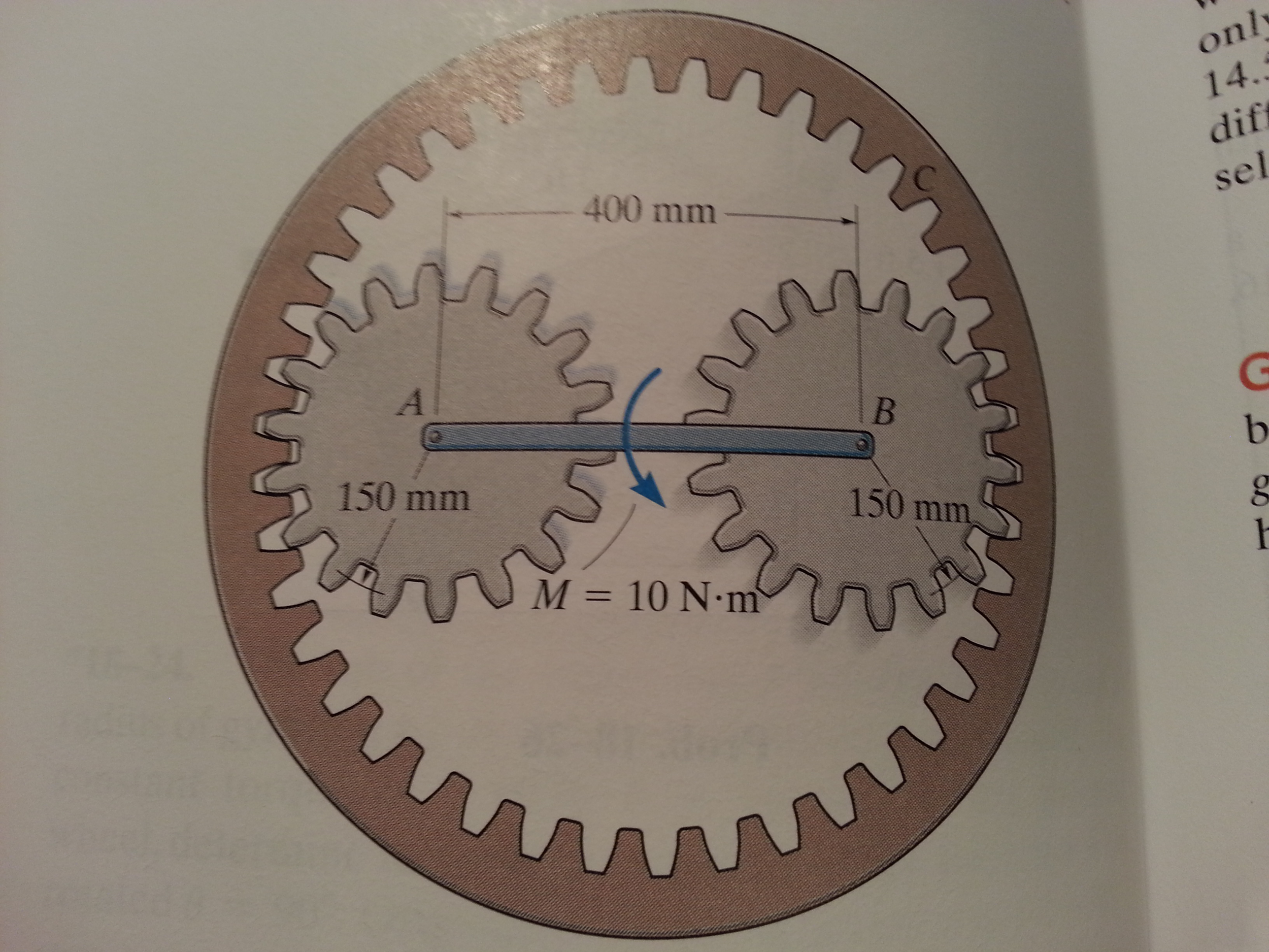 Solved 17.63 The large gear is fixed. Bar AB has a