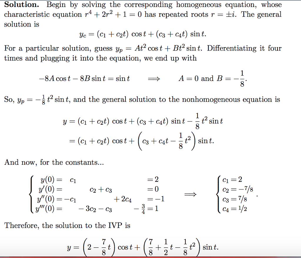 Solved here is a question from my differential equation | Chegg.com