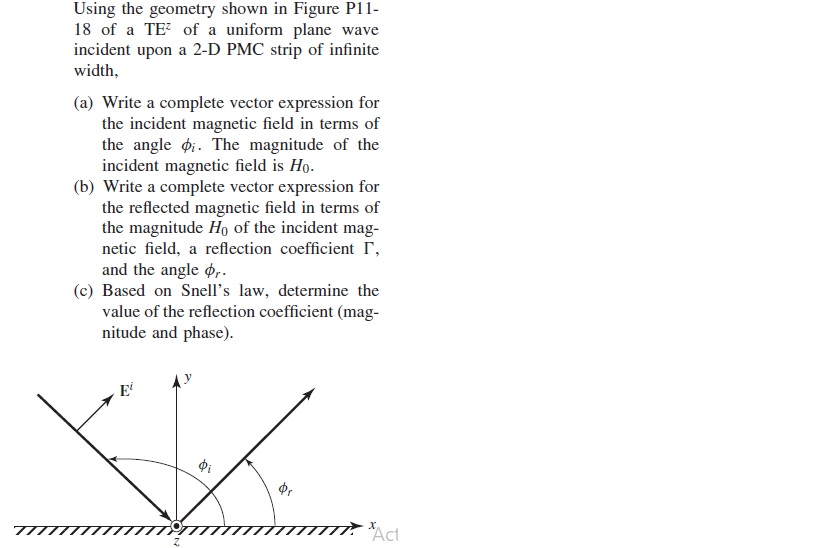 Solved Using the geometry shown in Figure PIl 18 of a TE of