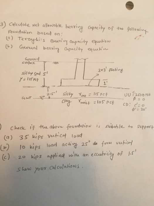 How To Calculate The Safe Bearing Capacity Of Soil Civil Engineering