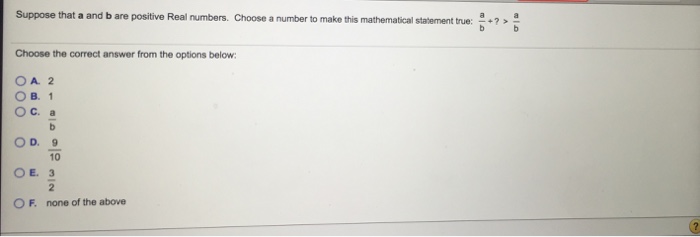 Solved Suppose That A And B Are Positive Real Numbers. | Chegg.com