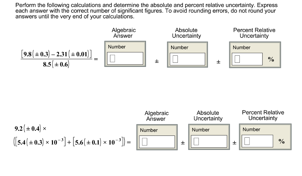 Solved Perform the following calculations and determine the | Chegg.com