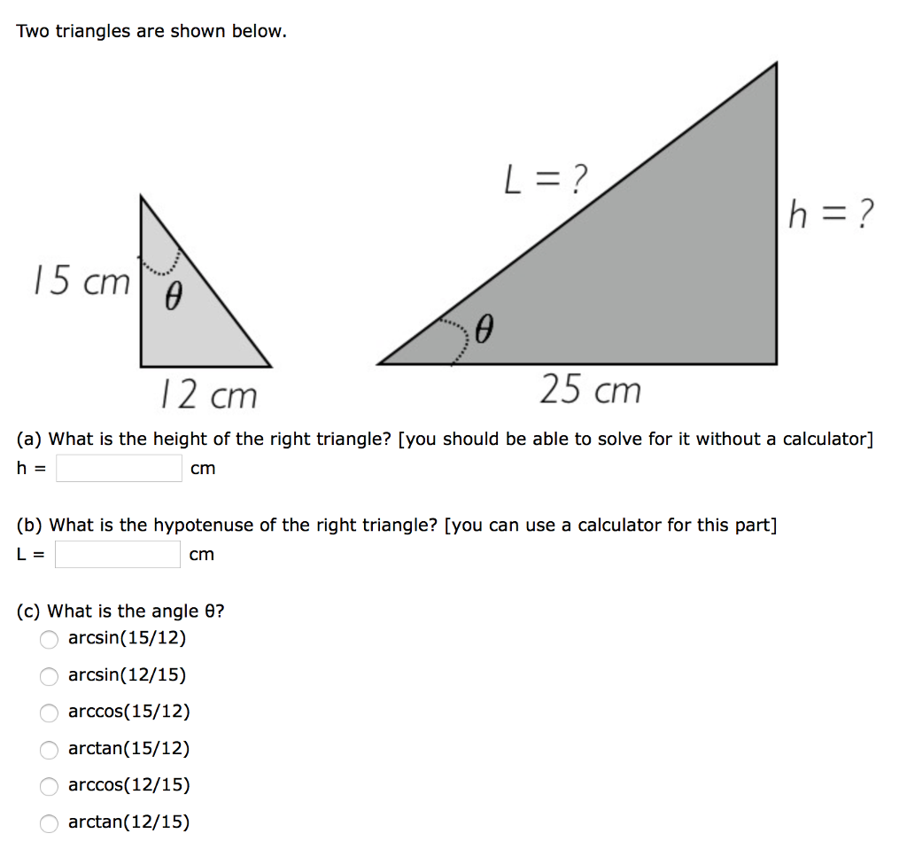 solve for height of isosceles triangle