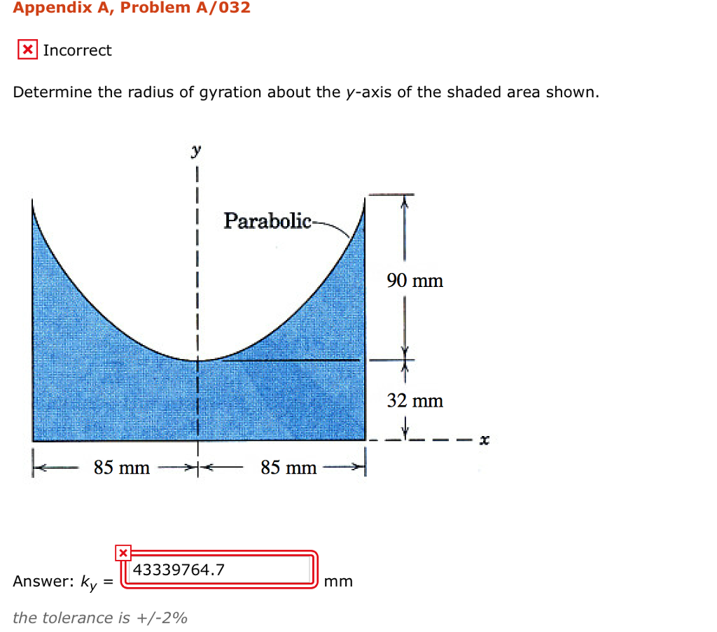 Solved Determine the radius of gyration about the yaxis of