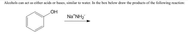 Solved Alcohols can act as either acids or bases, similar to | Chegg.com