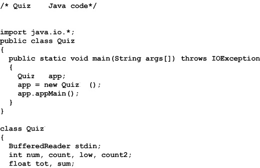 Multiple Choice Java: | Chegg.com