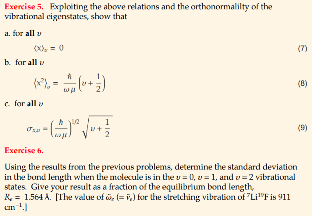 Solved Three important properties of the harmonic oscillator