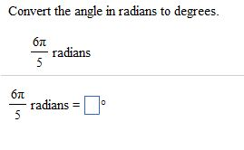 Solved: Convert The Angle In Radians To Degrees. 6pi/5 Rad... | Chegg.com