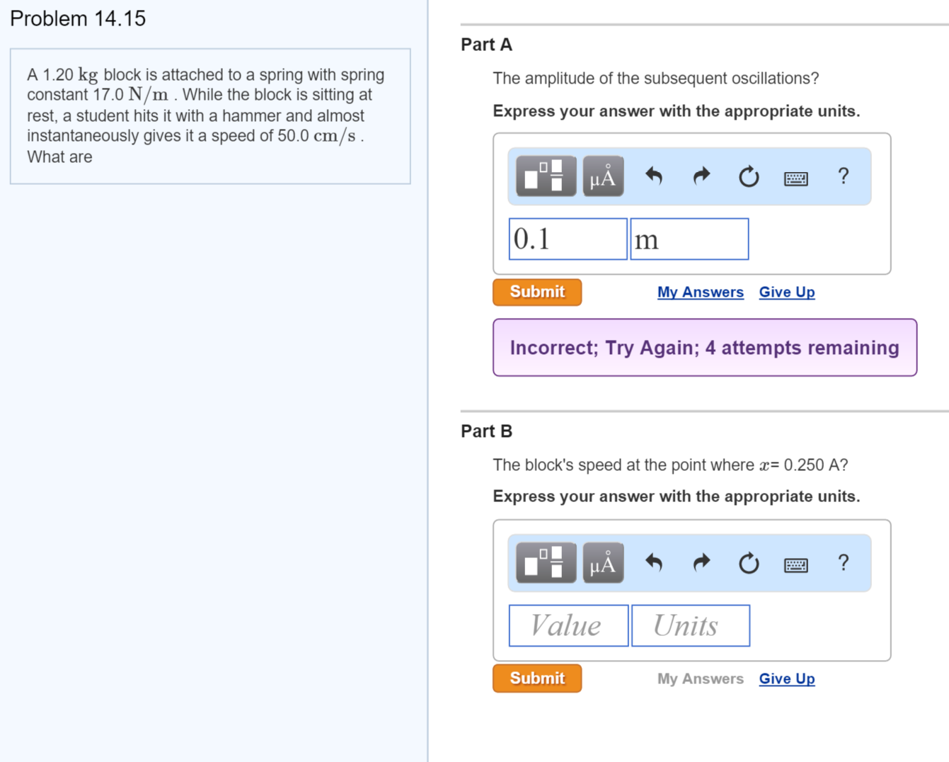 solved-kg-block-is-attached-to-a-spring-with-spring-constant-chegg