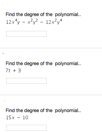 find the degree of the polynomial 2 y2 y3 2y8