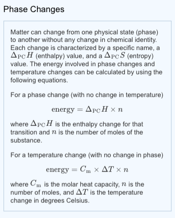 phase changes of matter