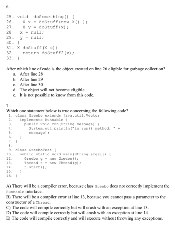 Solved . Which 2 are valid declarations in an interface? a. | Chegg.com