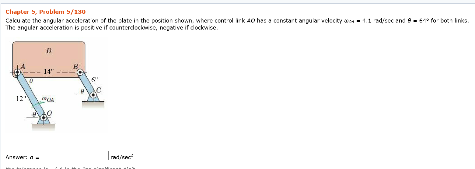 Solved Calculate the angular acceleration of the plate in | Chegg.com