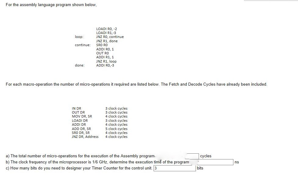 Solved For The Assembly Language Program Shown Below For Chegg Solved For The Assembly Language Program Shown Below For Chegg