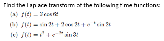 laplace transform of sin t cos 2t