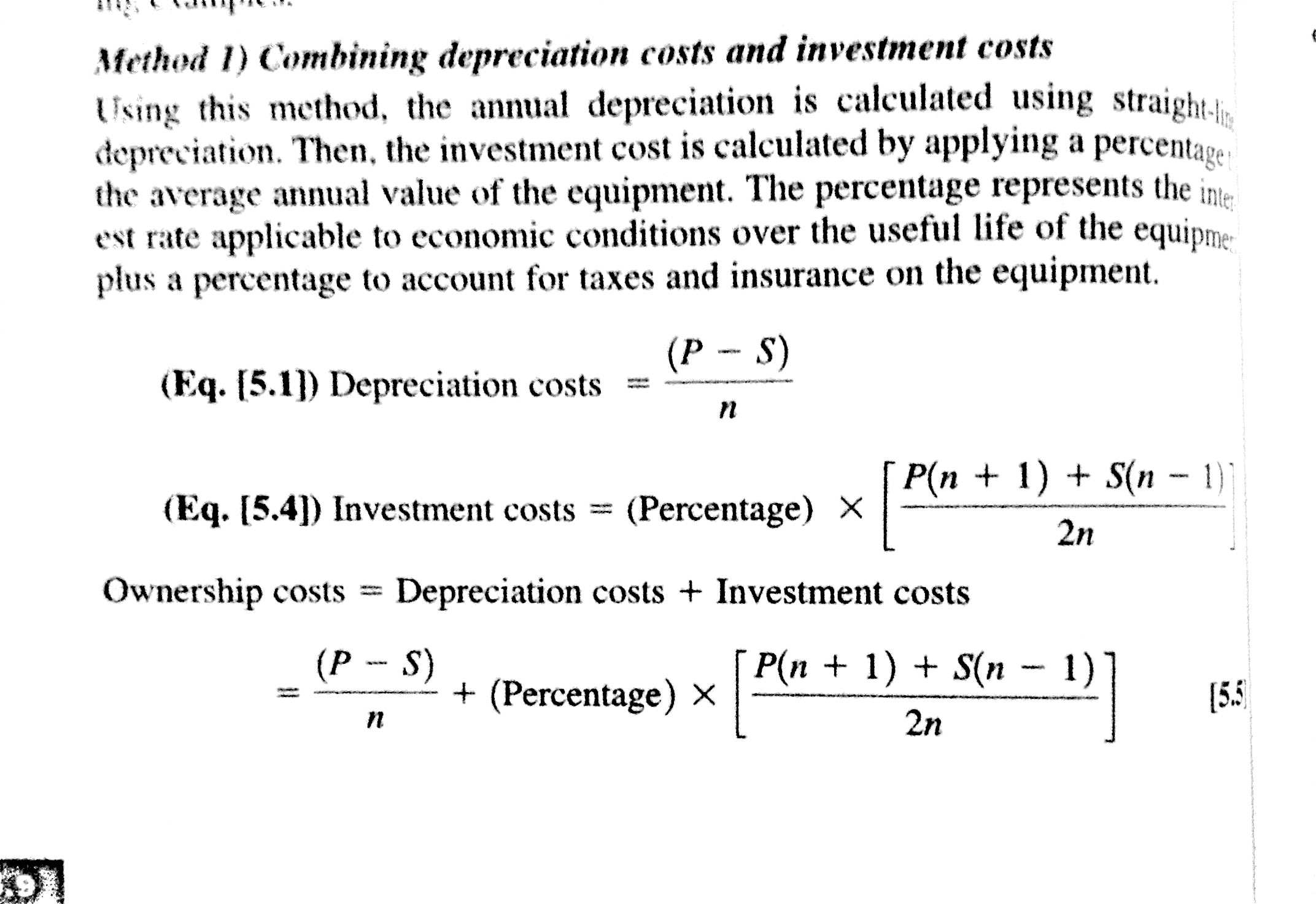 Solved determine the probable cost per hour of owning and
