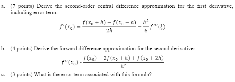 solved-derive-the-second-order-central-difference-approxi-images-and