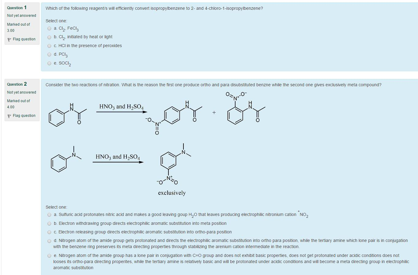 Solved Organic Chemistry Multiple Choice Questions. Please | Chegg.com