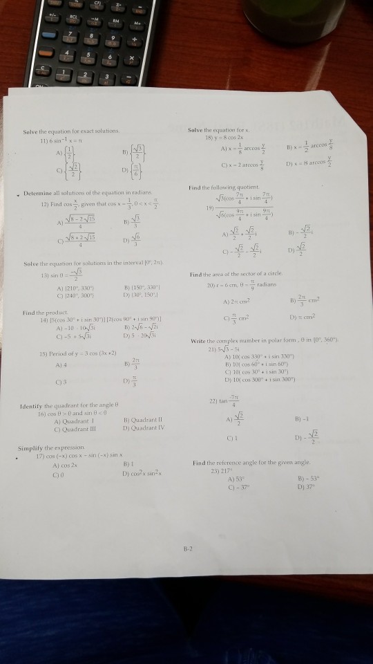 Solved Solve The Equation For Exact Solutions Solve The Chegg