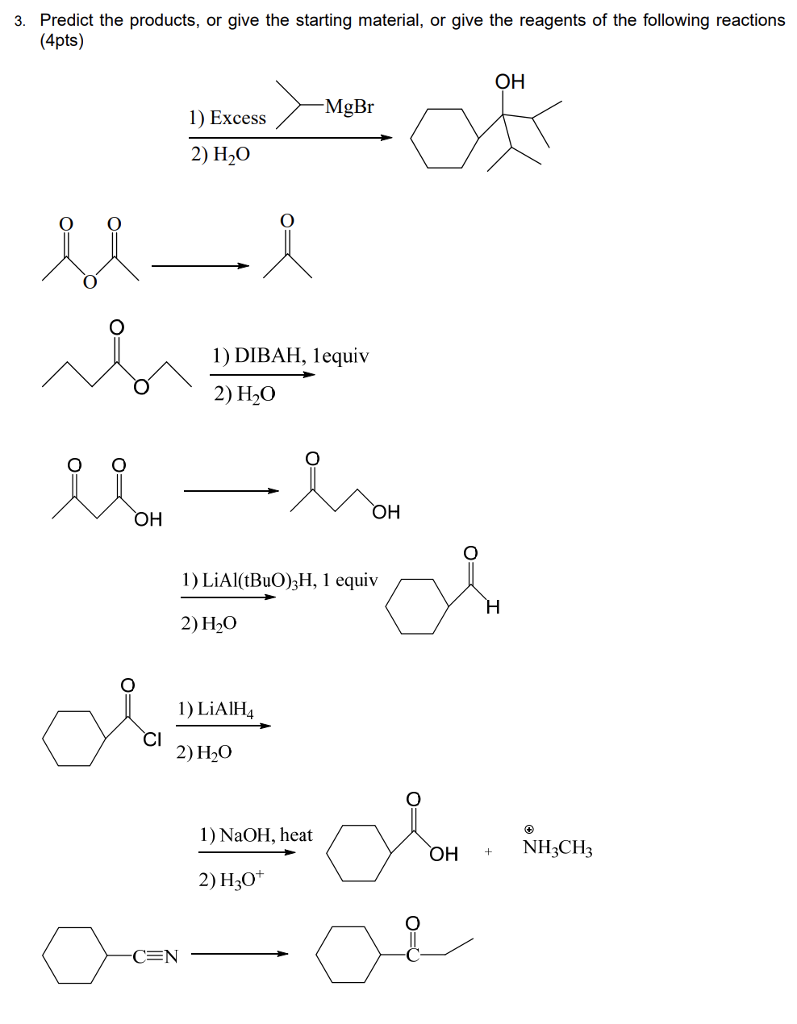 Solved Predict The Products, Or Give The Starting Material, 