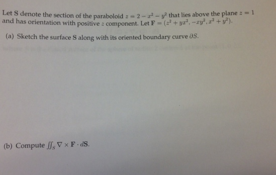 Solved Let S Denote The Section Of The Paraboloid Z 2 8827