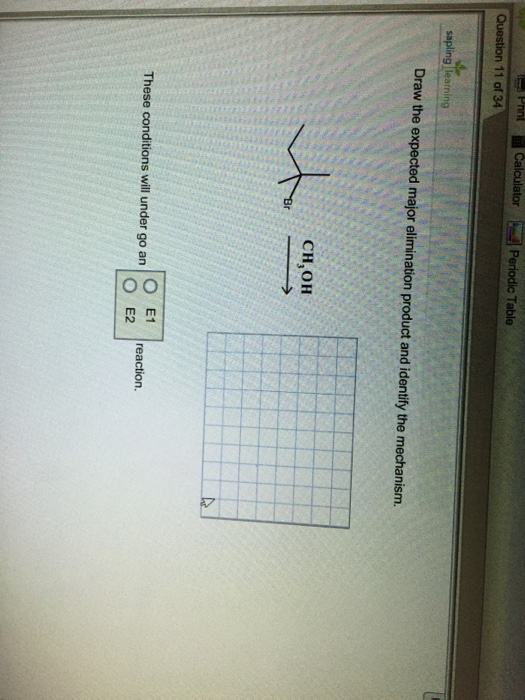 Solved Draw the expected major elimination product and