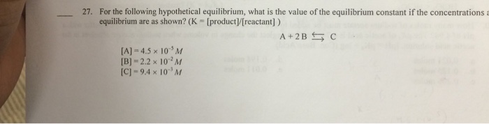 hypothesis above that would help restore equilibrium