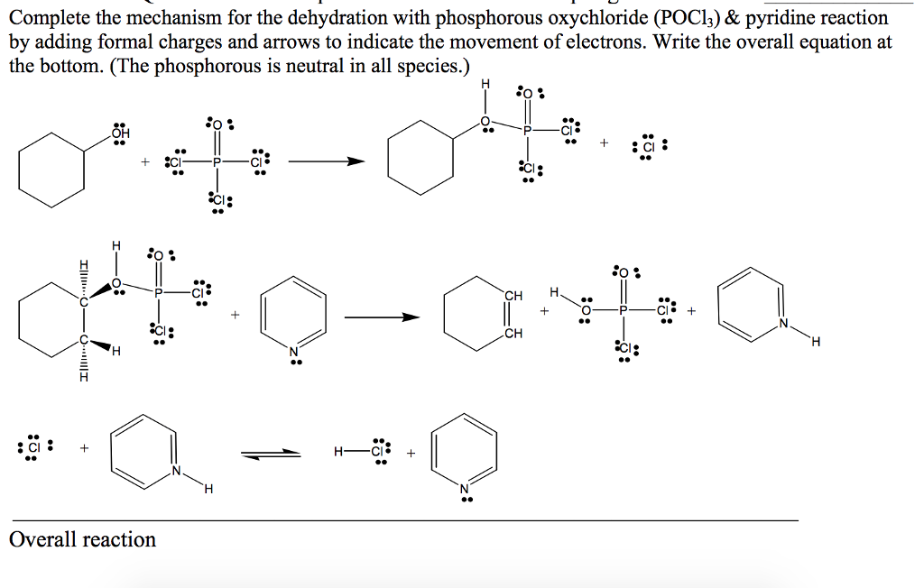 Solved Complete the mechanism for the dehydration with | Chegg.com