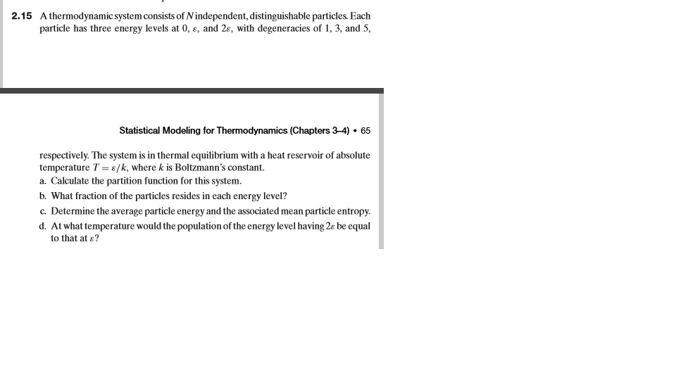 Solved 2.15 A thermodynamic system consists of Nindependent, | Chegg.com
