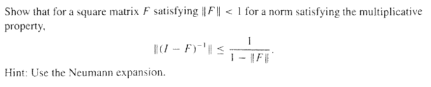 Solved Consider the square matrix F. Suppose ?F?