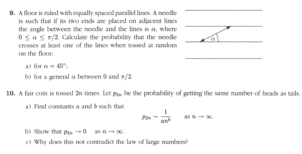 Solved 9. A floor is ruled with equally spaced parallel | Chegg.com