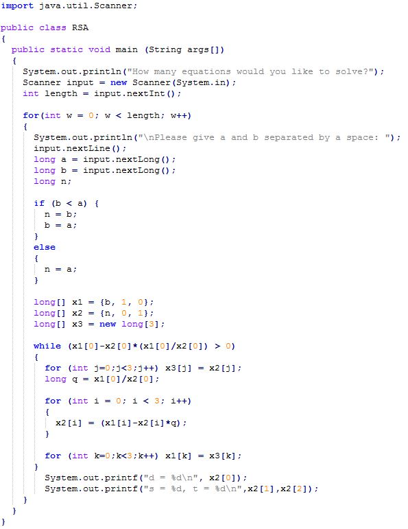 Update The Following Euclidean Algorithm Java Code To | Chegg.com