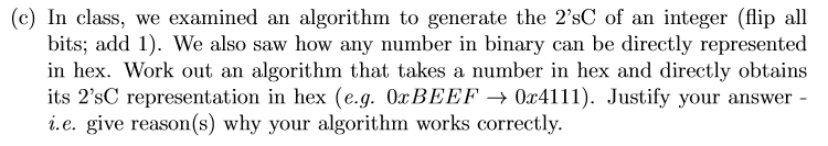 Solved In class, we examined an algorithm to generate the | Chegg.com