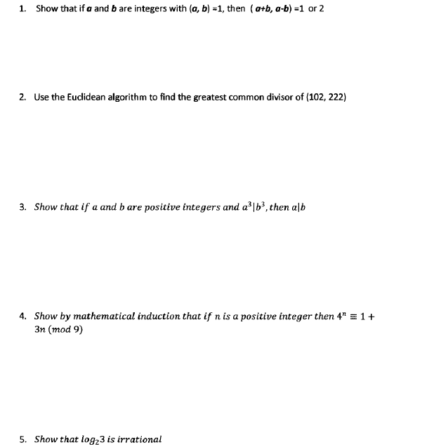 Solved Show That If A And B Are Integers With (a, B) =1, | Chegg.com